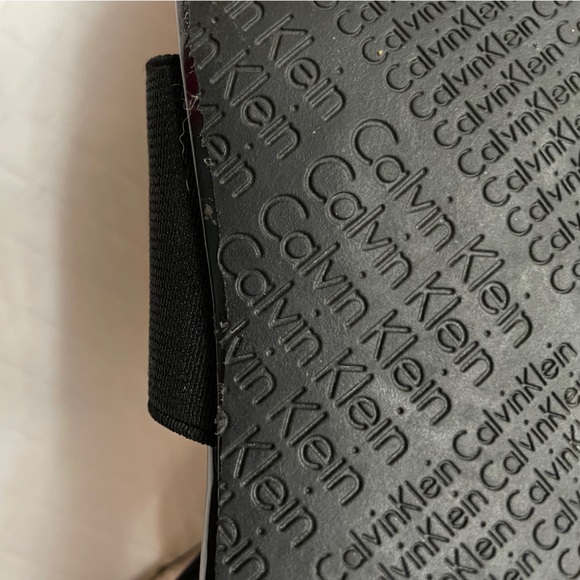 Calvin Klein Size 7-1/2 Black leather Gladiator sandals. Rear zipper Entry. - Picture 8 of 12